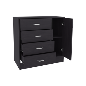 Ensemble de 2 commodes Lund, style moderne minimaliste, meubles de rangement de grande capacité pour chambre à coucher, Wengé - Product Image 3