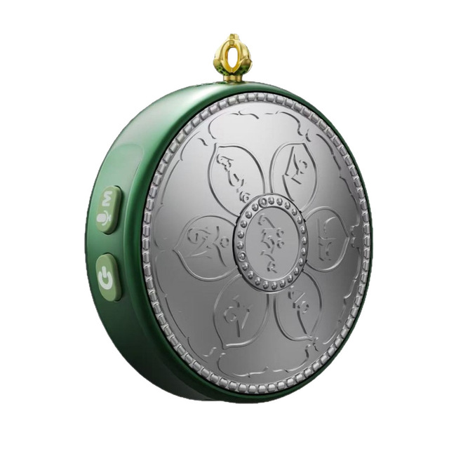 AI Pendant Sound Player Metal Mini Portable Speaker for Voice Control 3W Surround Sound 8 Hours Battery Life