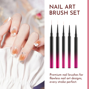 Pinceau à ongles avec manche métallique, pointe ovale et fine, poils en nylon, outil de peinture au gel OEM pour la décoration d'ongles haut de gamme en salon - Product Image 6