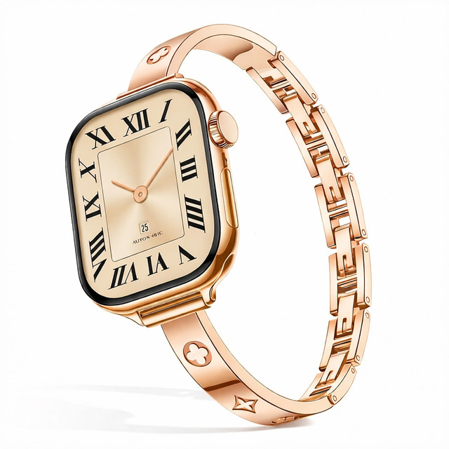 Ladies Elegant Premium 316L Stainless Steel Bracelet Watch Strap Sturdy Waterproof Applicable Apple Watch Strap