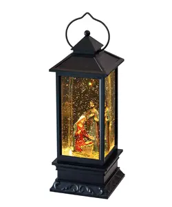 Lighted Water Lantern Glittering with Music USB& Battery Powered Singing Snow Globe