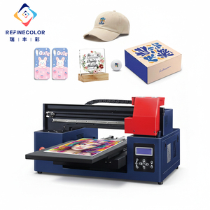 Printer UV 3D Refinecolor untuk Pencetakan Embos, Printer Casing Ponsel UV, Pencetakan Barang Akrilik, Pena Golf, Printer Flatbed UV A3 - Product Image 1