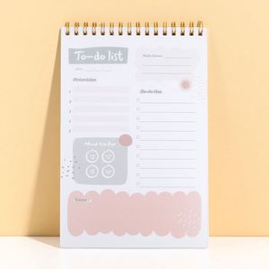 Carnet de notes promotionnel en tissu A5/A6 avec reliure spirale et fil doré personnalisé, avec boîte cadeau - Product Image 4
