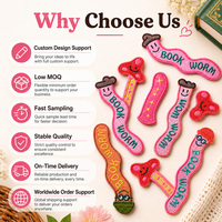 Cadeau promotionnel coloré beurre bâton fleur nom personnalisé texte Logo votre conception brodé signet Patch pour accessoire de lecture