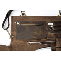 Sac à roulettes en toile cirée pour chef professionnel OEM, sac à couteaux en PU ciré durable pour les outils de cuisine