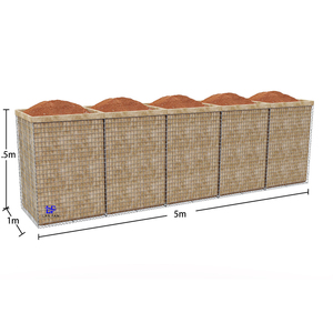 Yüksek mukavemetli sınır koruyucu savunma bariyeri defansif duvar kum dolu kaynaklı tel örgü Gabion patlamaya dayanıklı kafes - Product Image 1