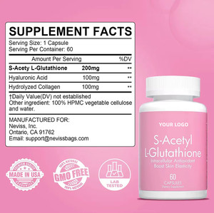 Cápsulas de L-glutatión OEM y ODM para blanquear la piel del cuerpo y suplemento antioxidante para cápsulas blanqueadoras de la piel para adultos - Product Image 6