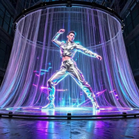 Écran de projection holographique avec système motorisé, écran en maille holographique 3D pour des expériences de cinéma immersives