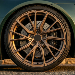 Rines de Aleación con Diseño Multirradio en Y, Acabado Bronce Desierto Mate, 18/19/20 Pulgadas, 5x112 5x114.3, Compatibles con Golf <span class=keywords><strong>R</strong></span>, Octavia, CC - Product Image 5