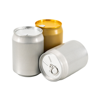Canettes en aluminium élégantes de 190-500 ml avec logo personnalisé, pour boissons gazeuses, bières, boissons, avec couvercle facile à ouvrir, pour les fêtes