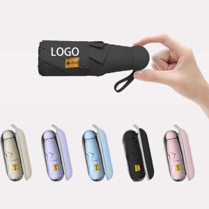 Promotion en gros personnalisé <span class=keywords><strong>de</strong></span> haute qualité en forme <span class=keywords><strong>de</strong></span> capsule coloré <span class=keywords><strong>poche</strong></span> intérieure <span class=keywords><strong>mini</strong></span> <span class=keywords><strong>parapluie</strong></span> avec protection UV pour le soleil et la pluie - Product Image 1