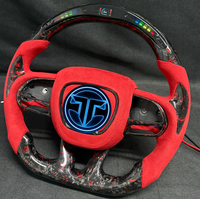 Maßgefertigtes Handgenähtes Lenkrad aus Geschmiedetem Kohlefaser für Dodge Charger Challenger Durango Hellcat SRT RT GT Tuning-Zubehör