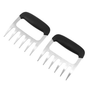 Stainless steel meat claw roast chicken meat separator, barbecue meat tenderizer, meat shredder and slicer, <b>bear</b> claw meat fork - Product Image 5