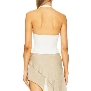 جودة عالية الرسن الفتيات الجميلات عارضة أعلى محصول النساء اللياقة البدنية الرياضة سترة تنفس اليوغا بلا أكمام - Product Image 4