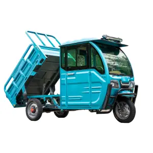 Ağır kargo elektrikli flatbed üç tekerlekli bisiklet kargo trike elektrikli teslimat kargo üç tekerlekli bisiklet ile kabin