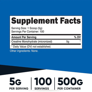 Poudre de créntine de haute pureté 500g pour la croissance musculaire et la gestion de l'énergie 20-29g de protéines par portion - Product Image 4