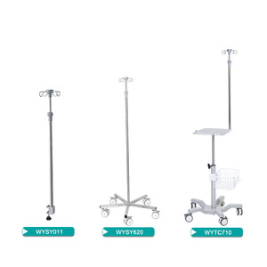 Great Cause Hospital Bed Infusion Stand <b>Clip</b> On Adjustable Height Stainless Steel Drip Stand For Nursing Beds - Product Image 3