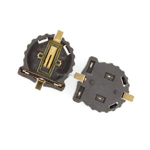 Support de pile bouton CR1220 BS-1220-2, plaqué or, résistant aux hautes températures 280°C °   C - Product Image 1