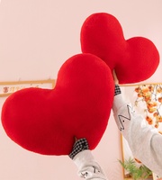 Almohada Decorativa de Felpa en Forma de Corazón Rojo y Blanco, Cojín para el Hogar, Boda, Venta al por Mayor de Fábrica