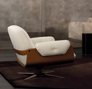 Sillón de Espuma Moldeada de Lujo con Base de Acero Inoxidable, Cómodo Sillón Individual con Accesorios - Product Image 5