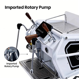 Commercial Semi-automatic Coffee Machine Stainless Steel Double-head Multi-function Equipment for Office & Shop White Single-hea - Product Image 6