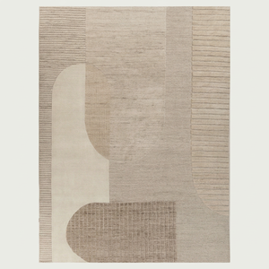 Modern Abstract Area <b>Rug</b> Rectangle Wool Rayon Polyester <b>Flat</b> Weave Non-Slip Rubber Backing Living Room Use - Product Image 1