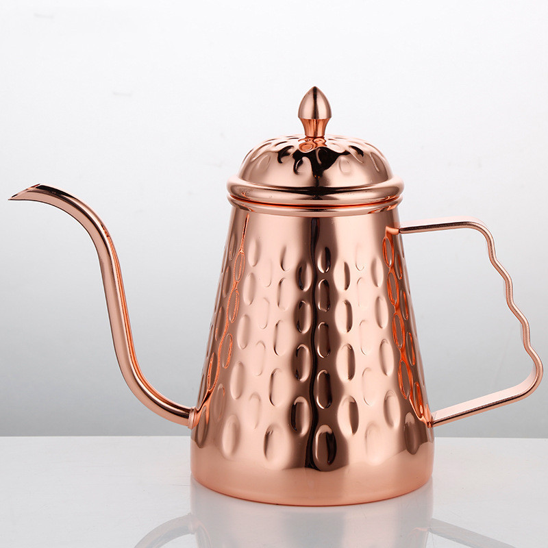 650ml Kupferbeschichtete Edelstahl Türkische Tropfkanne Handgeführte Gooseneck-Kanne Großhandel Büros Arabische Kaffeekanne| Alibaba.com