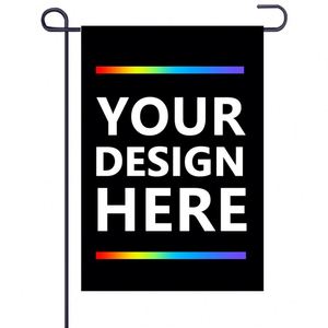 Drapeaux de jardin en tissu polyester double face 12x18 pouces, personnalisables, anti-plis, pour extérieur, DIY, prix usine chinois, vente en gros - Product Image 1