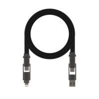 Gantungan Kunci 4-in-1 (2-in-2), kabel pengisi daya Super multifungsi 60W 100W, kabel penguncian magnetis