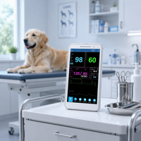Moniteur patient vétérinaire 12,1 pouces multi-paramètres à écran tactile complet avec ECG, RESP, NIBP, SpO2 (PR), TEMP pour clinique vétérinaire