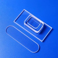 Lámina de Vidrio de Sílice Fundido Circular con Alta Transmitancia UV, Placa de Vidrio Templado Cuadrada o Redonda Personalizada para Semiconductores