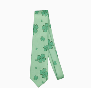 Clover Leaf Saint Patrick's Day Tie for Girls Green <strong>Shamrock</strong> Plush Design for Irish Festivals and Parties Fun Usage - Product Image 3