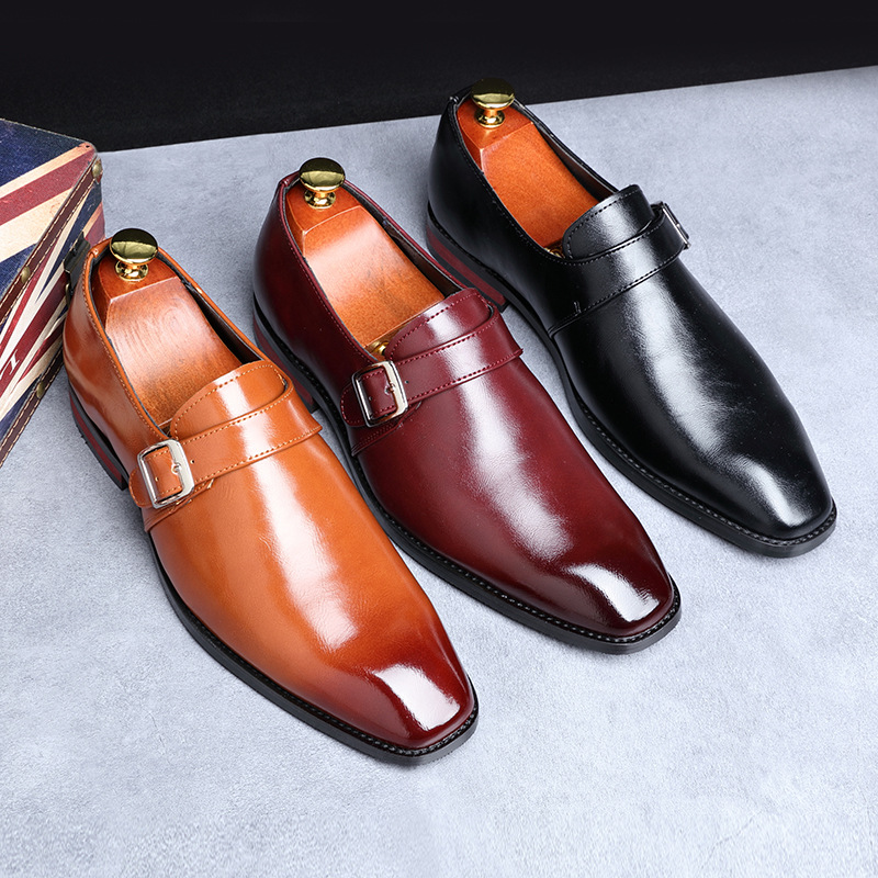 Men's Dress Shoes - Designer Business Office Buckle Loafers