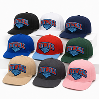 Casquette de baseball structurée à six panneaux avec broderie 3D personnalisée, visière plate, style streetwear, fabricant de casquettes OEM ODM sous marque privée