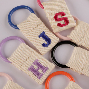 Canvas Fabric Strap Korean Charm Custom Small Iron <strong>on</strong> Patches Diy Bag Luggage Lanyard Tag Diy Keychain <strong>Keyring</strong> - Product Image 2