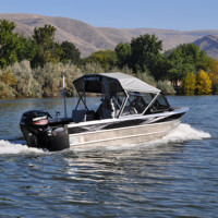 Bateau à moteur rapide professionnel en aluminium Kinocean de 18 pieds pour la pêche, état neuf, moteur hors-bord, longueur de 4 m pour le divertissement
