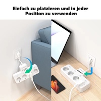 Multiprise anti-surtension UE avec interrupteurs individuels, 4 prises CA et 4 ports USB à charge rapide