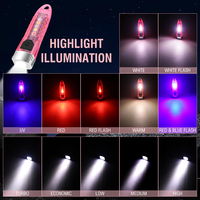 Boruit V1 12 Modes Porte-clés Torche D'urgence Lampe De Poche Led Multifonctionnel IPX6 Type-c Rechargeable Mini Lampe De Poche UV Lanterne