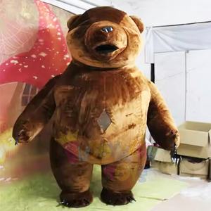 Excellente qualité géant gonflable <span class=keywords><strong>gros</strong></span> ours brun mascotte vêtements adulte gonflable ours vêtements fête événement mascotte ventes - Product Image 2