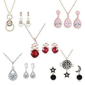 <span class=keywords><strong>Set</strong></span> di gioielli in zirconia a buon mercato moda non appannamento senza dissolvenza <span class=keywords><strong>set</strong></span> di gioielli misti assortiti - Product Image 2