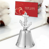 "Kissing Bell" plata oro corazón campana lugar tarjeta titular foto Clip regalo para Decoración de mesa de boda suministros favores regalos