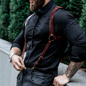 Harnais de corps en cuir PU, lingerie sexy pour hommes, ceinture punk, vêtements de club, costume, sous-vêtements de corps, équipement de bondage, produits SM - Product Image 2