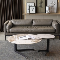 Schmiedeeisen-Sofa im zeitgenössischen Stil Seite C-förmiger Beistell tisch/ovaler Sofa-Couch tisch mit Metallrahmen für das Büro im Wohnzimmer