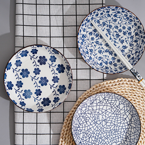 Assiettes <span class=keywords><strong>en</strong></span> céramique japonaises, 8 pouces, vaisselle ménagère, 11 modèles au choix de l'usine chinois, vente <span class=keywords><strong>en</strong></span> gros, 2022 - Product Image 3