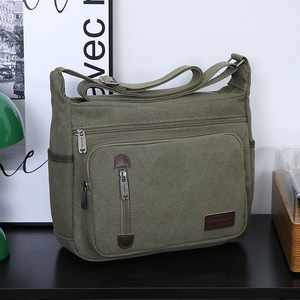 Nouveau Sac à Bandoulière en Toile pour Homme, Nouvelle Collection, Sac de Voyage Décontracté, Grande Sacoche, Sac Messager pour Affaires avec Fermeture Éclair - Product Image 5