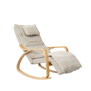 Massage Chair Reclining Beige Plug-In <b>Vibration</b> Neck Back Shoulders Hips Massage Home Use - Product Image 3