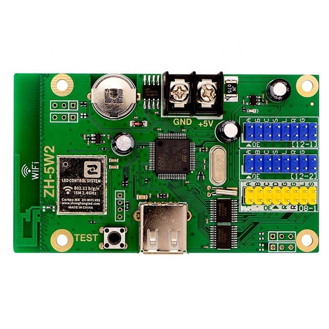 SHENZHEN New version ZH-5W2 WIFI Card ZH-W2 Controller WIFI USB P4.75 P10 LED Control Card for LED Sign