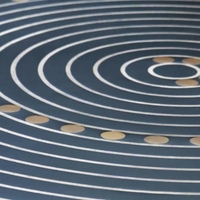 Table de salle à manger de style antique français, design italien de luxe, spirale galaxie, grain de bois noir, pour maison modèle et salon