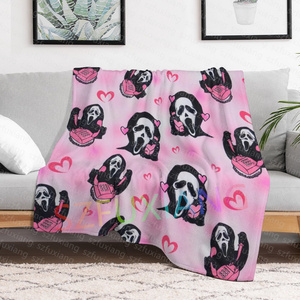 Lo más nuevo de Halloween grito personaje de terror sin costuras Llámame manta hogar <span class=keywords><strong>aire</strong></span> acondicionado sofá personalizado <span class=keywords><strong>amor</strong></span> San Valentín mantas - Product Image 5