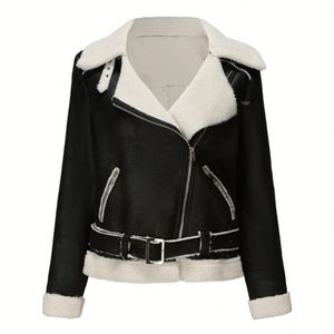 OEM Vente en gros Vêtements de rue en éponge française de haute qualité avec poches zippées en cuir suédé chaud personnalisé Manteau d'hiver en fourrure avec poches - Product Image 1